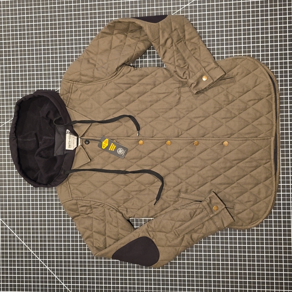 NWT Smith + Rogue Women's Hooded Quilted Stokie Jacket in Olive